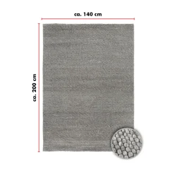 Barbara Becker Teppich BB Brave grau 140 x 200 cm