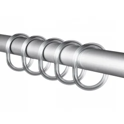 Basic Duschvorhangringe 12er Pack kristall