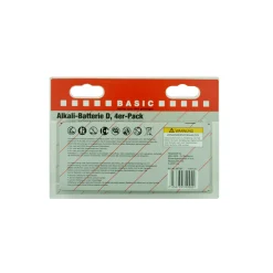 Basic Alkaline-D-Batterie 1,5V 4 Stück
