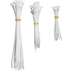 Basic Kabelbinder-Set weiß 75-teilig