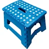 Basic Klapphocker 25 x 28 x 23 cm blau mit Tragegriff