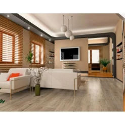 Basic Laminatboden Trendeiche grau 138 x 19,3 cm