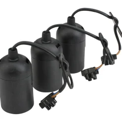 Basic Lampenfassungsset schwarz 3er-Pack