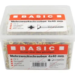 Basic Mehrzweckschrauben 3,5 x 30 mm 700 Stück im Eimer