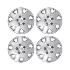 Basic Radzierblenden-Set 14 Zoll silber 4-teilig