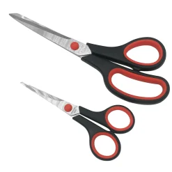 Basic Scherensatz 2 teilig schwarz/rot