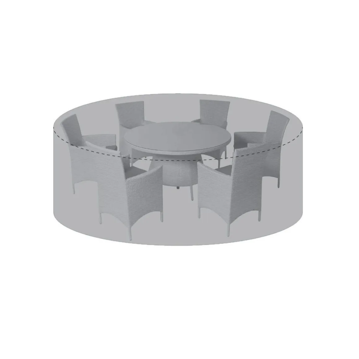 Basic Schutzhülle für Sitzgruppen rund bis Durchmesser 200 cm