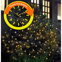 Batterielichternetz mit 160 warmweißen LED 2 x 2 m