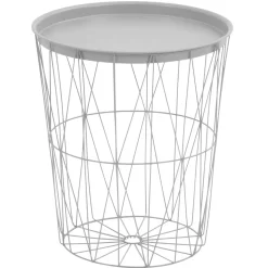 Beistelltisch weiß Stahl