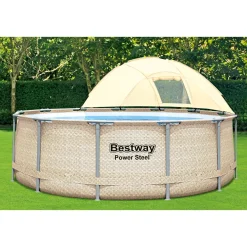 Bestway Pool-Set OS Power Steel mit Sonnenschutz 3,96 x 1,07 m