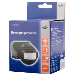 Bewegungsmelder 180 Horizontal 60 Vertikal schwarz