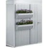 Biohort Blumenkasten FloraBoard silber-metallic