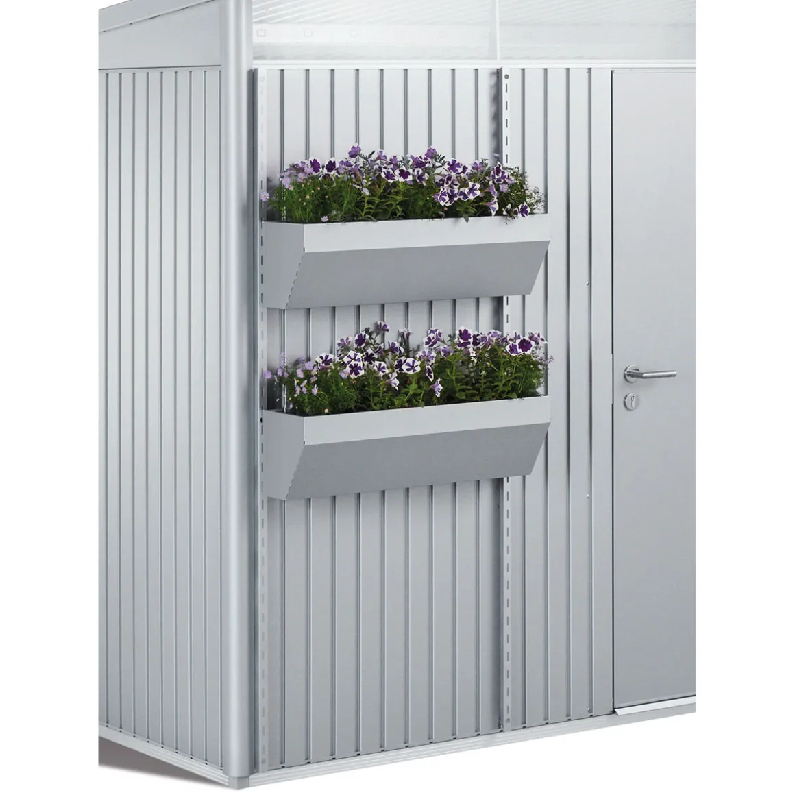 Biohort Blumenkasten FloraBoard silber-metallic