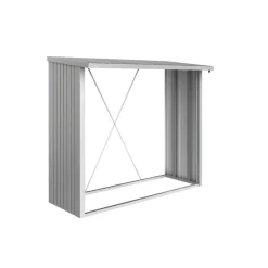 Biohort Brennholzunterstand WoodStock 230 silber-metallic