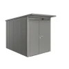 Biohort Gerätehaus AvantGarde A3 quarzgrau metallic mit Doppeltür schmal