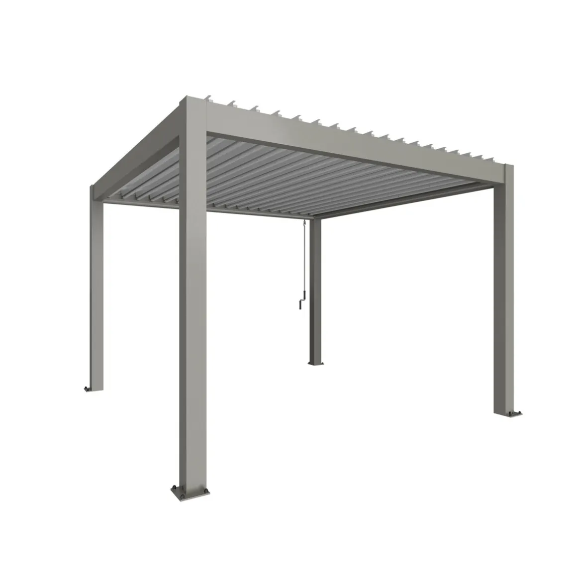 Biohort Pergola Gr. 3,5 x 3,5 quarzgrau/silber-metallic