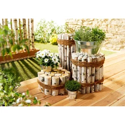 Birkenstamm 90 cm Durchmesser 2-4 cm