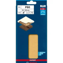 Bosch Professional Expert C470 Schleifpapier mit 8 Löchern für Schwingschleifer 93 x 186 mm G 80 10- teilig