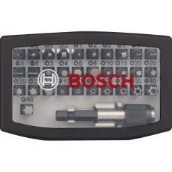 Bosch Professional 32-teiliges Schrauberbit-Set PH PZ H T und Quick Change-Universalhalter