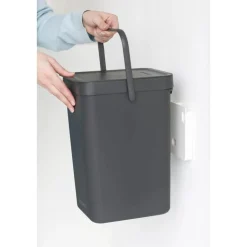 BRABANTIA Abfallbehälter Sort und Go 12 L grau