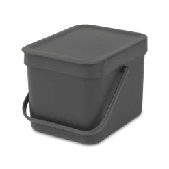 BRABANTIA Abfallbehälter Sort und Go 6 L grau