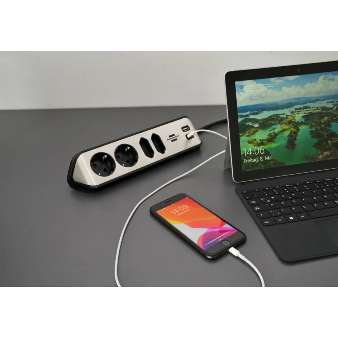 Brennenstuhl Estilo Eck-Steckdosenleiste 2m