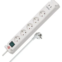 Brennenstuhl Steckdosenleiste Bremounta 5fach + USB-C weiß