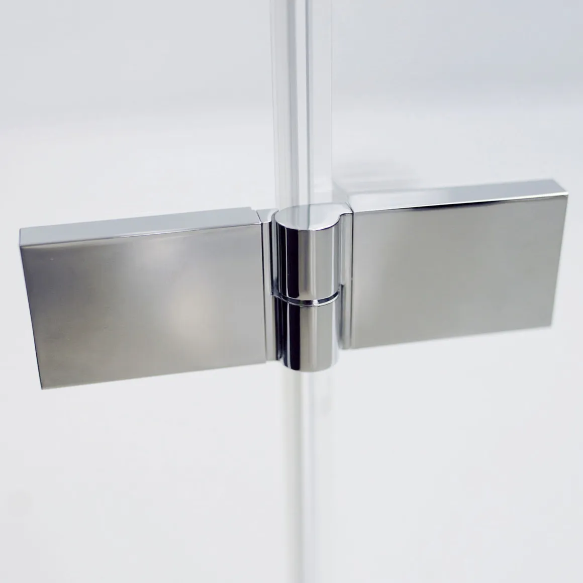 Breuer Drehfalttür Panorama für Seitenwand Anschlag links alu chromeffekt grau getönt 900 mm