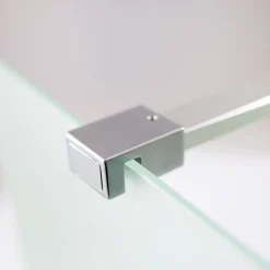 Breuer Drehfalttür Panorama alleinstehend Anschlag links alu chromeffekt grau getönt 1200 mm