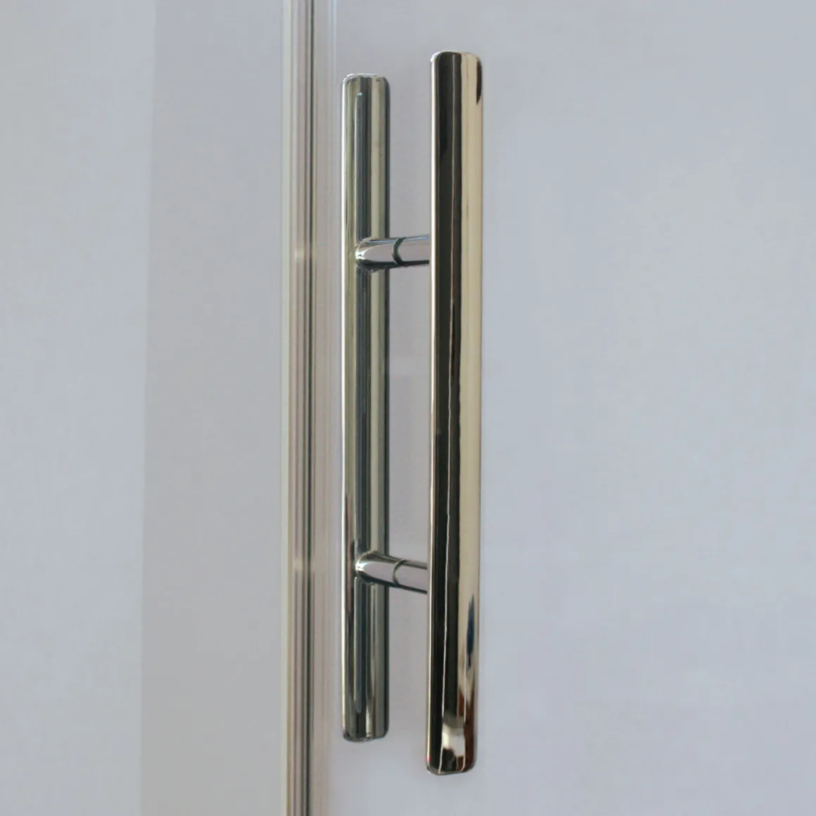 Breuer Drehtür Avanta mit Festteil für Nische Anschlag links alu chromeffekt Terrazzo 1000 mm