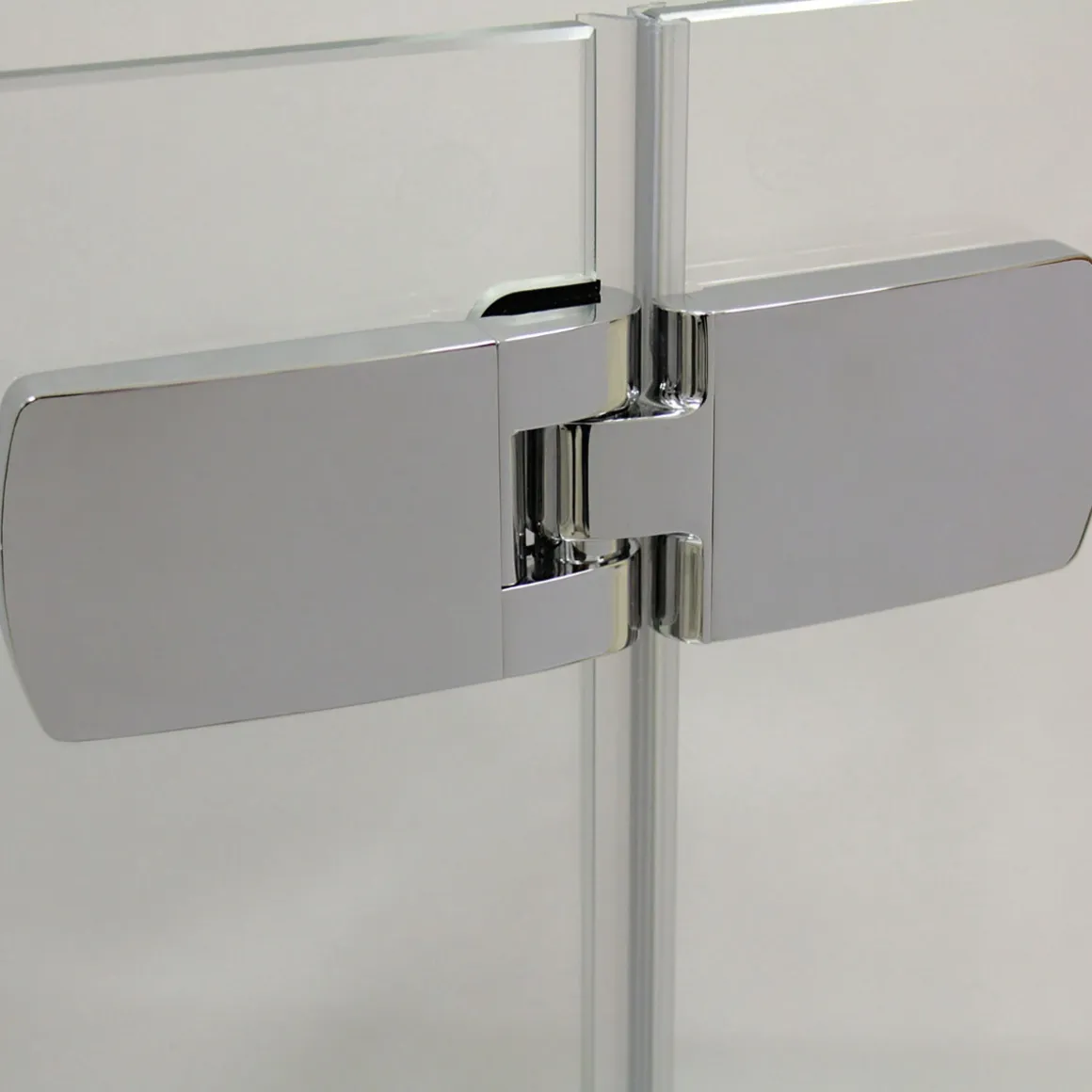 Breuer Drehtür Avanta mit Festteil für Nische Anschlag links alu chromeffekt Terrazzo 1000 mm