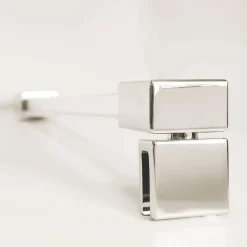 Breuer Drehtür Avanta mit Festteil für Nische Anschlag rechts alu chromeffekt Klarglas 800 mm