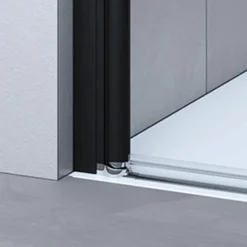 Breuer Drehtür Elana 6 für Seitenwand Anschlag rechts Schwarz matt Klarglas 1000 mm