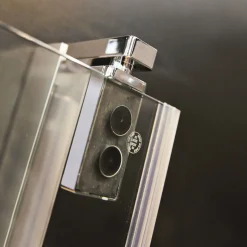 Breuer Drehtür Europa Design für Nische Anschlag rechts alu chromeffekt Klarglas 900 mm