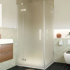 Breuer Eckeinstieg Avanta Drehtür 4-teilig alu chromeffekt satiniert 750/800 mm