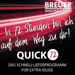 Breuer QUICK72 Elana 2.0 Seitenwand links für Drehtür Alu chromeffekt Klarglas 900 mm