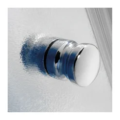 Breuer Runddusche 4-teilig Drehtür mit Festteilen, Radius 550, Alu silber matt, Klarglas, 1000 x 1000 mm