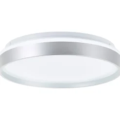 Brilliant Deckenleuchte Britt 33cm silber/weiß 22W 2300lm stufenlos dimmbar