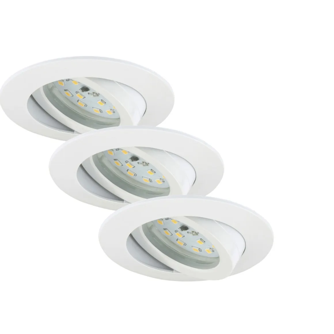 Briloner LED-Einbauleuchte weiß 3 x 5,5W mit Gelenk