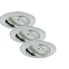 Briloner LED-Einbauleuchten-Set dimmbar 8,2 x 2,8 cm grau