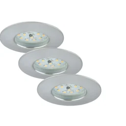 Briloner LED-Einbauleuchten-Set dimmbar 7,5 x 2,8 cm grau