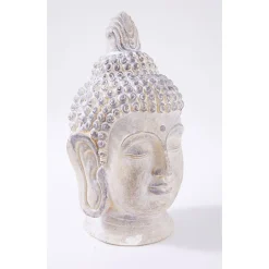 Buddha-Kopf creme antikes Finish