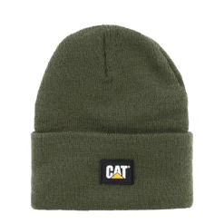 CAT Strickmütze Label Cuff oliv