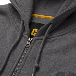 CAT Zip Hoodie Banner Gr. XL dunkelgrau