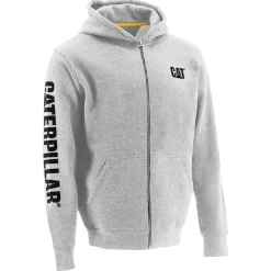 CAT Zip Hoodie Banner Gr. L grau