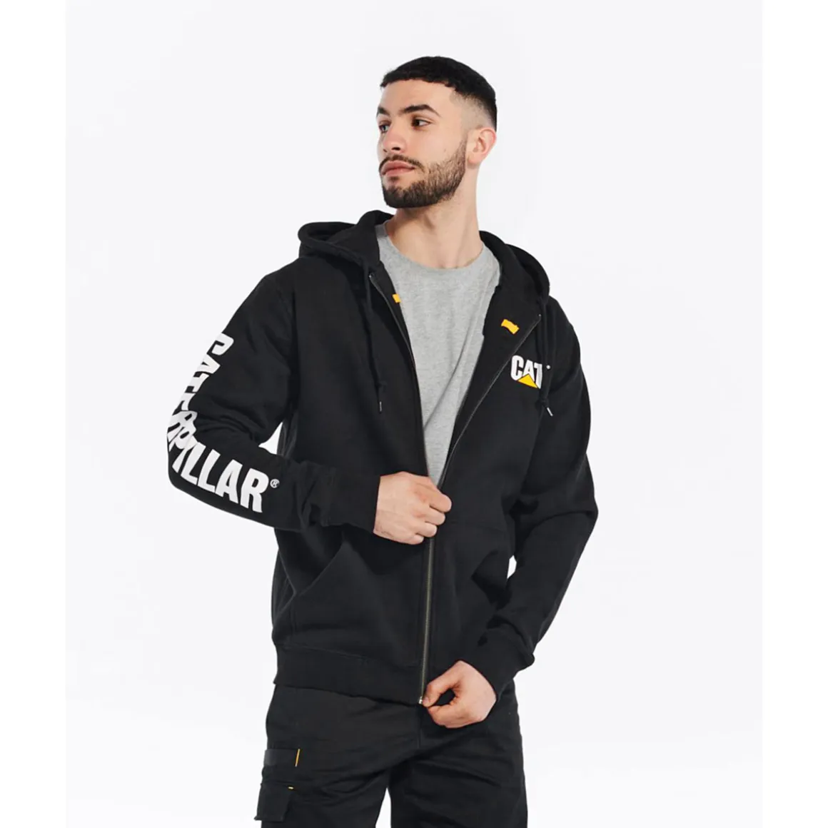 CAT Zip Hoodie Banner Gr. 2XL schwarz