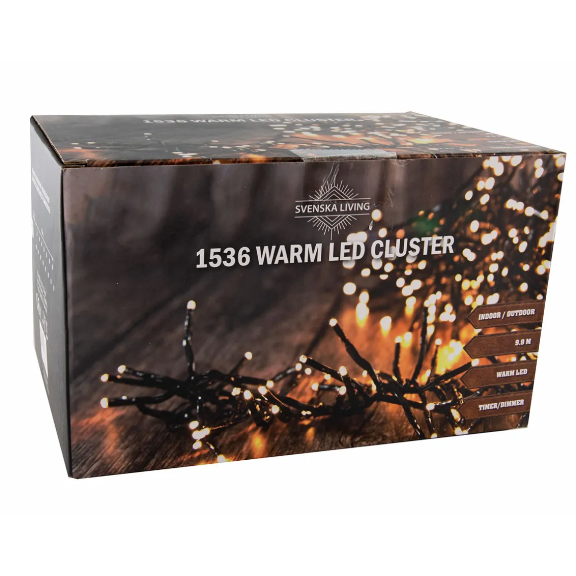 Cluster 1536LED warmweiss IP44 9.9M 1,5MTimer