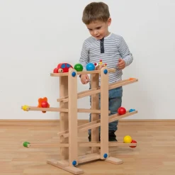 Coemo Holz-Kugelbahn, 7-teilig