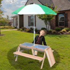 Coemo Kindersitzgruppe Edi mit Wasserbecken und Sonnenschirm