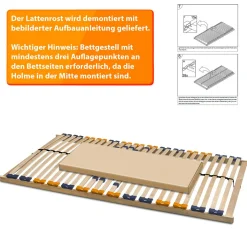 Coemo Lattenrost MULTIRA 28 Federleisten starr 70 x 200 cm